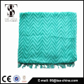 Wholesale Custom fold tassels acrylic green Scarf For Women